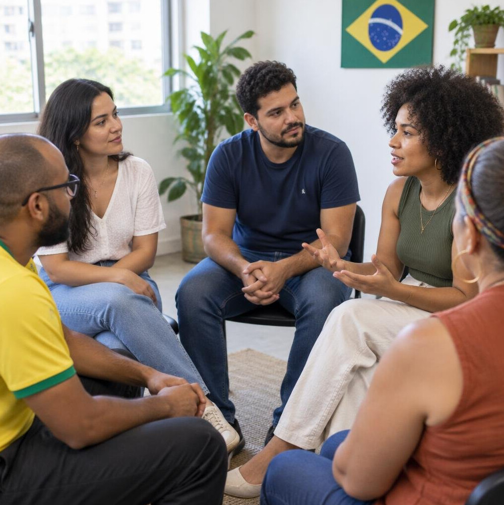 People in a meeting listening to each other